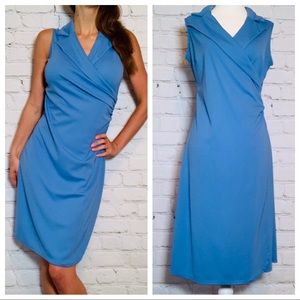 EXPRESS Beautiful Blue Collared Work Dress